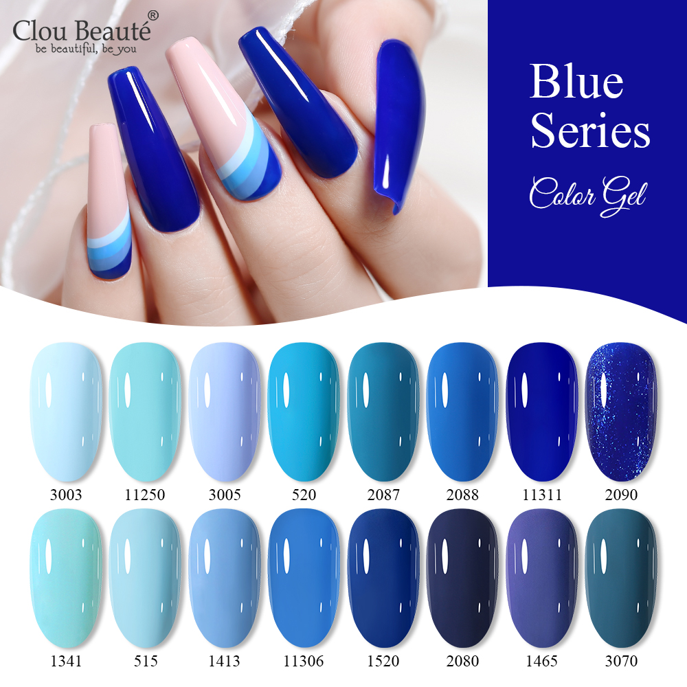 Nail Art One Piece - クルーボーテ ブルーシリーズ ネイルジェルポリッシュ グレーグリーン ラッキーネイルペイント ジェルポリッシュ