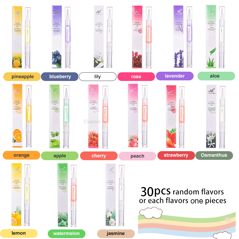 Cuticle Oil Pen - 30/15 PCS角質オイルペン爪振興栄養オイル15嗅ぎ爪ケア軟化滋養ネイルケア製品セット
