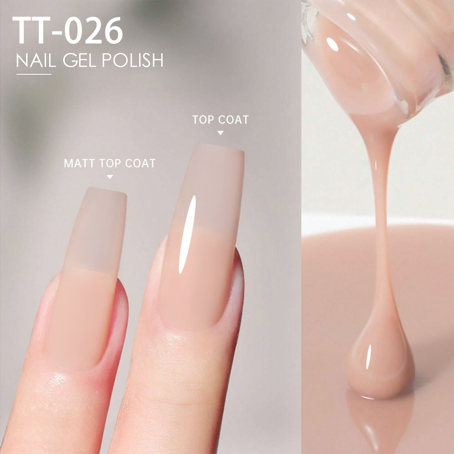 Nail Art Natural Pink - Tartu-半永久的なジェルネイルポリッシュ,黒,白,ピンク,ナチュラルヌード,UV, LED,マニキュア,8ml