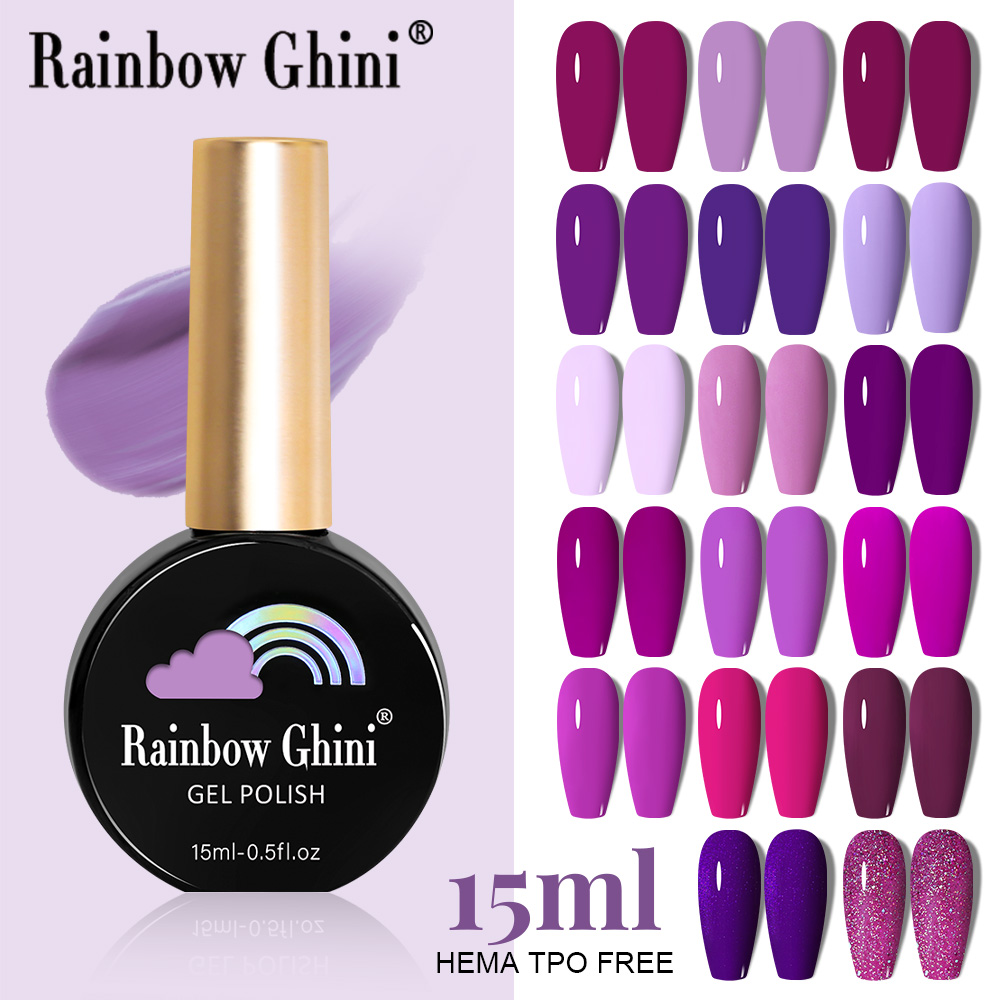 Nail Art One Piece - RG 15ml 17色 パープルシリーズ ネイルジェルポリッシュ セミパーマネント