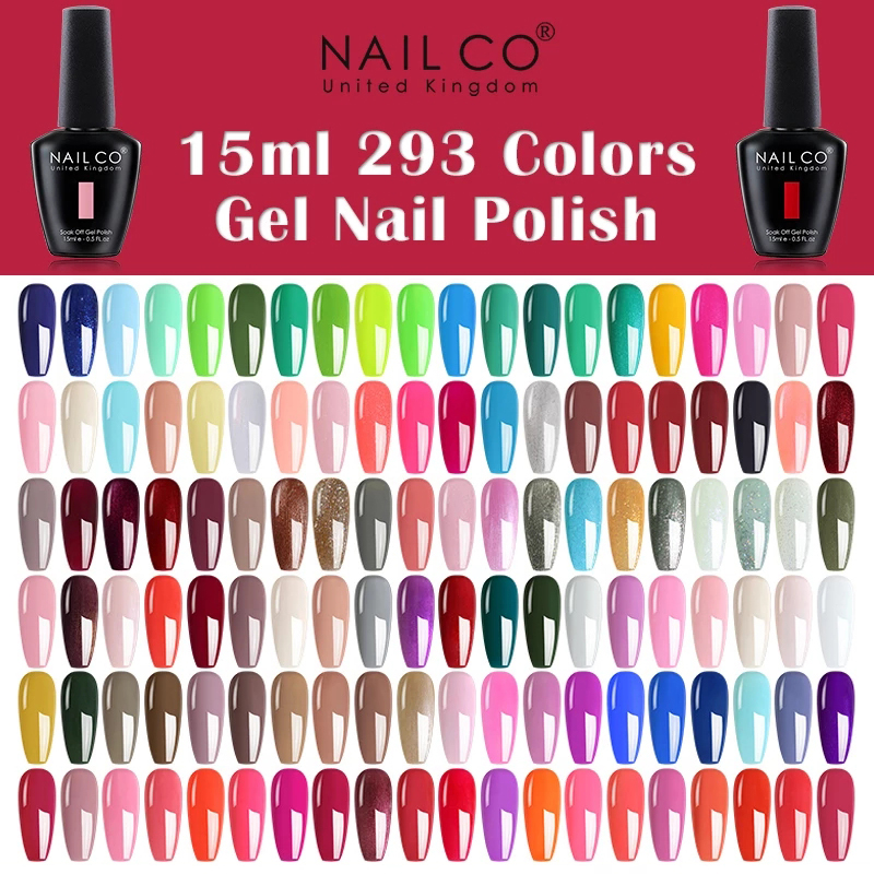 Nail Art One Piece - NAILCO 15 ミリリットル黒、白、赤、ピンク ColorGel マニキュア 333