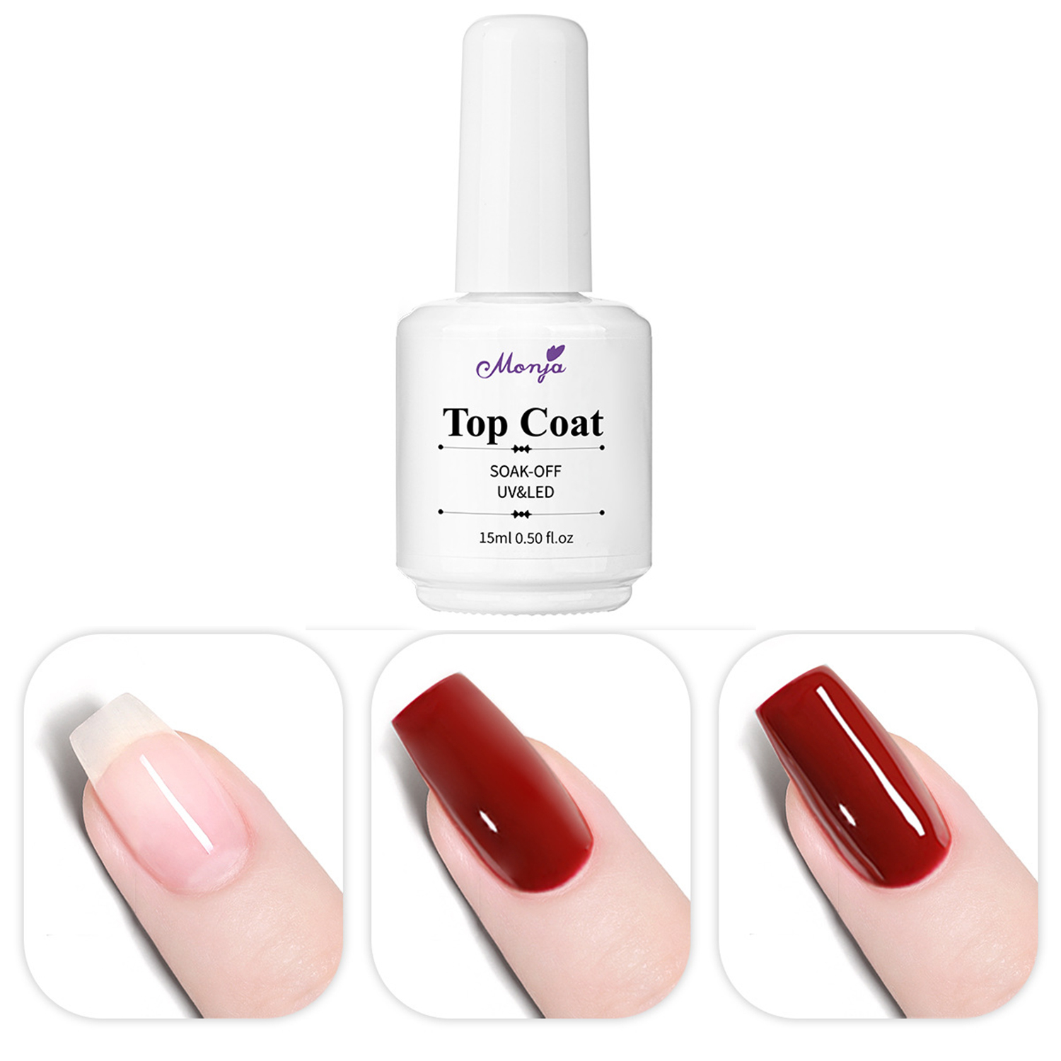 15 ミリリットルトップコートノーワイプジェルネイルポリッシ - Nail Art One Piece のレビューと価格