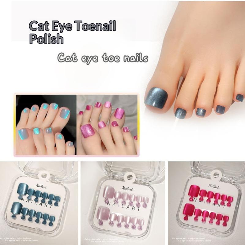 1箱10枚入り フレンチフェイクネイル グロッシーキャッツア - Nail Art Extension Cat Eye のレビューと価格