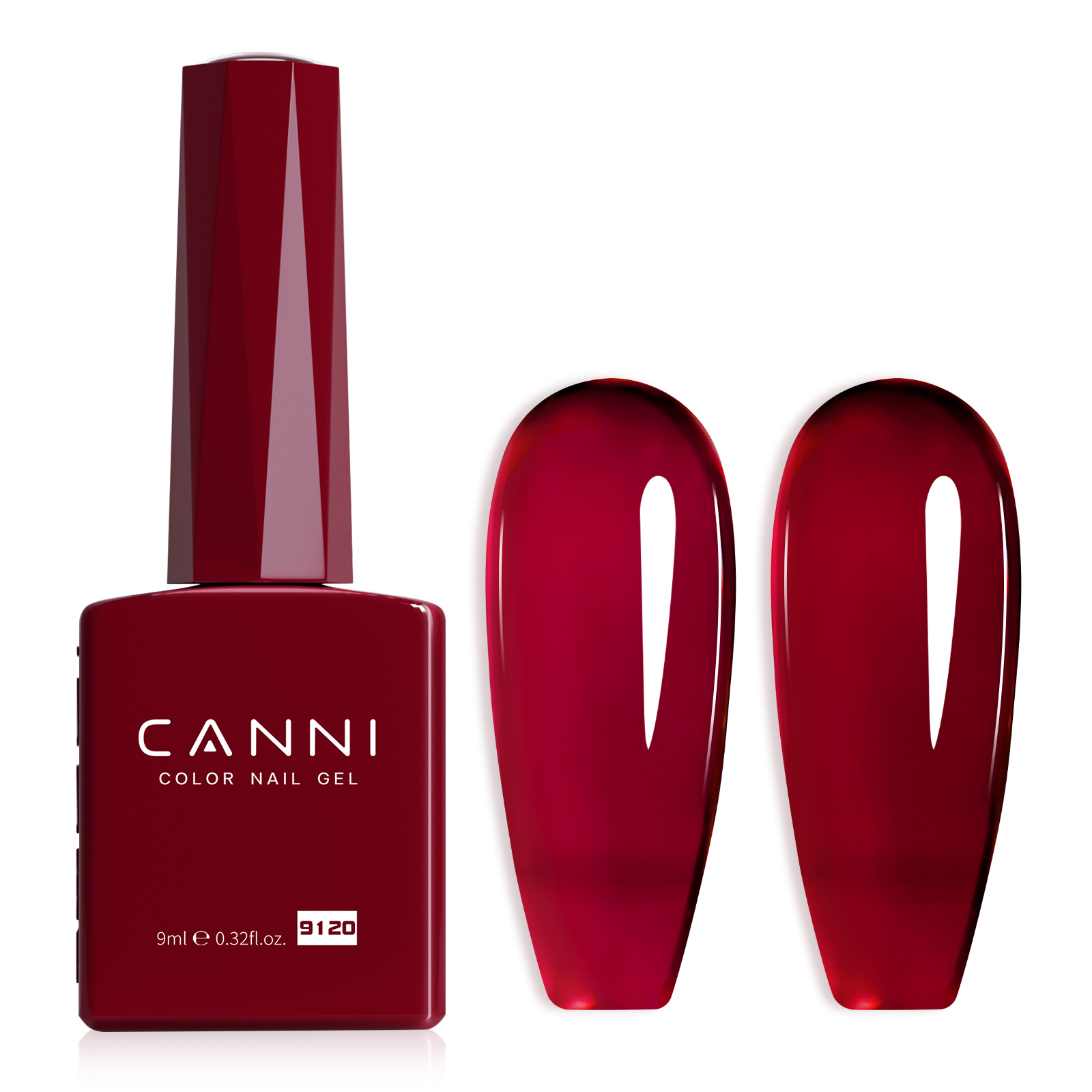 CANNI ジェルネイルポリッシュクリスタルクリアレッドブラ - Nail Art One Piece のレビューと価格