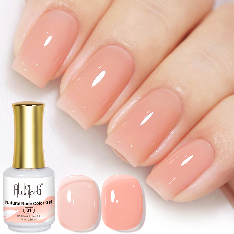 AWStorG 15ML ナチュラルヌードピンクカラー ネイ - Nail Art Natural Pink のレビューと価格