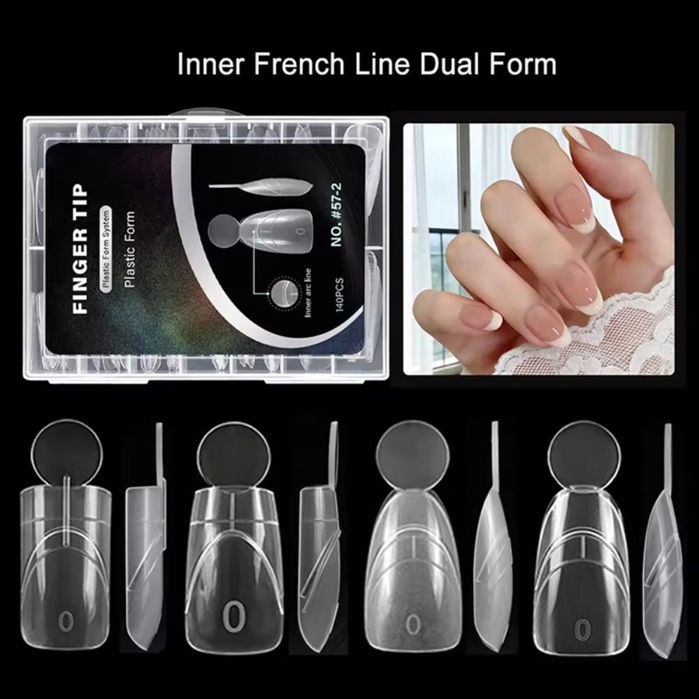 140個入り マット仕上げ フレンチネイル デュアルフォーム - Nail Extension Form のレビューと価格