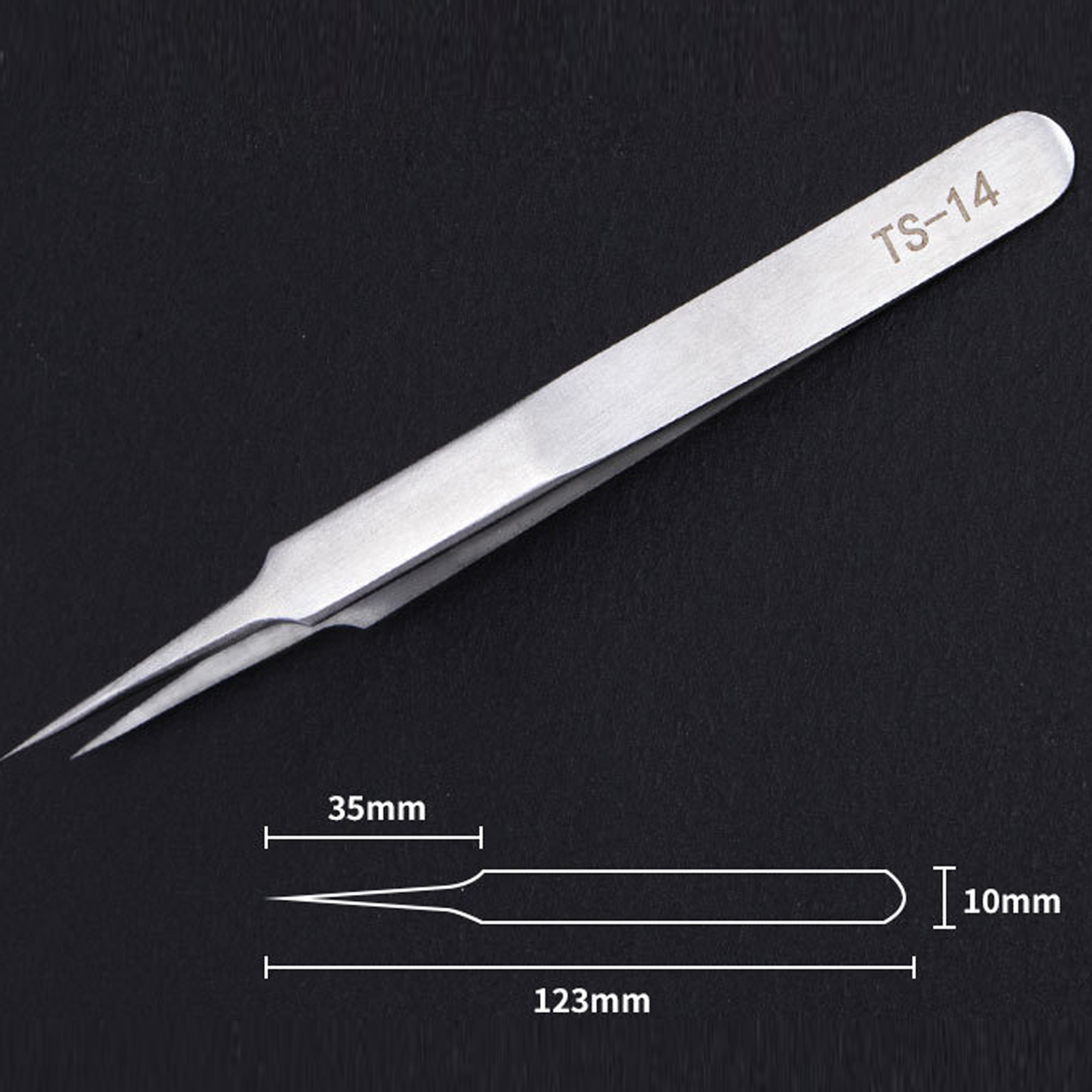 ステンレス鋼まつげ & ネイルアートピンセットプロフェッショ - Nail Extension Form のレビューと価格