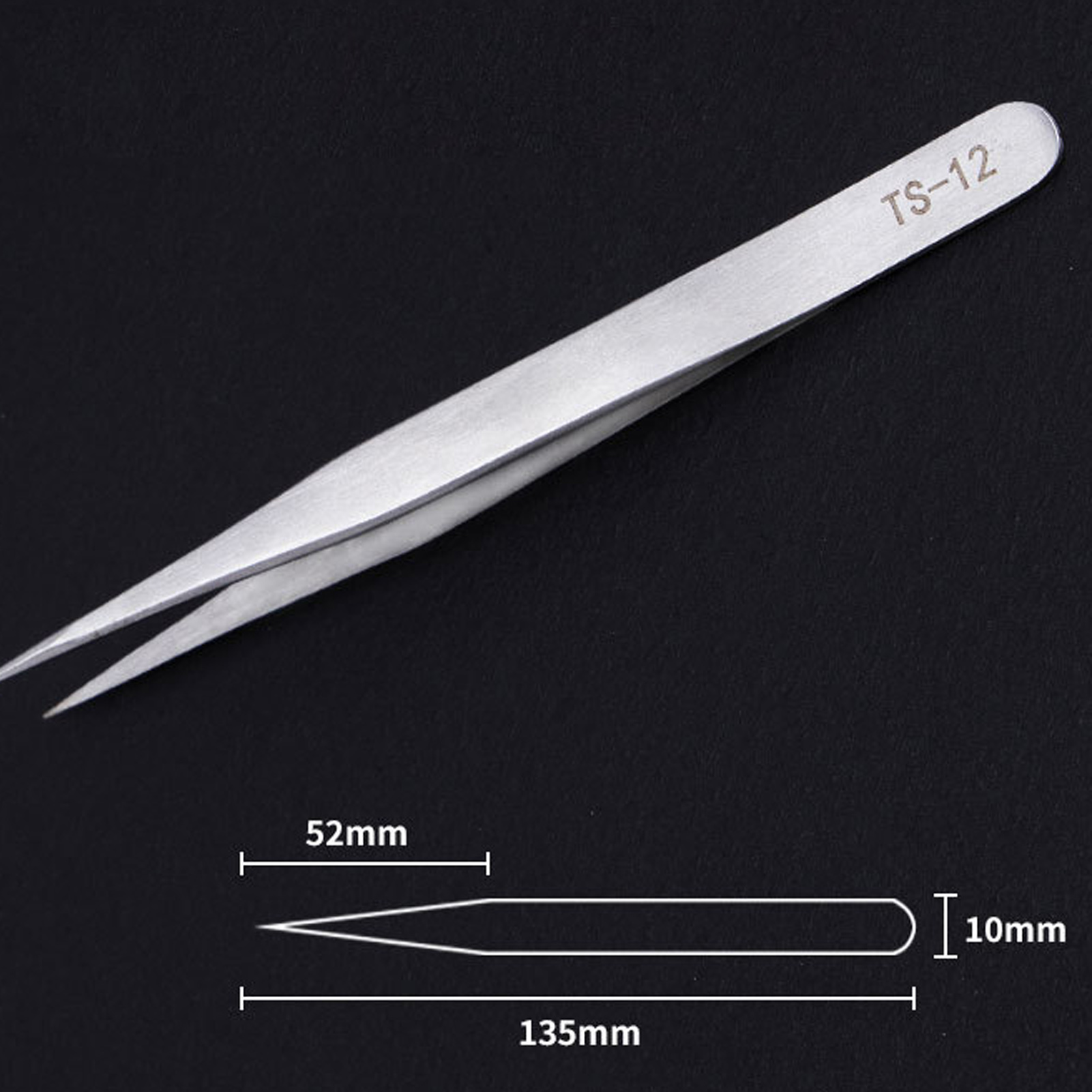 ステンレス鋼まつげ & ネイルアートピンセットプロフェッショ - Nail Extension Form のレビューと価格