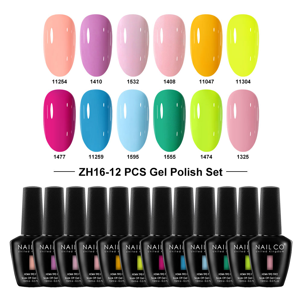 ネイルコ 12色 ピンクジェルポリッシュシリーズ グロッシー - Nail Art Natural Pink のレビューと価格