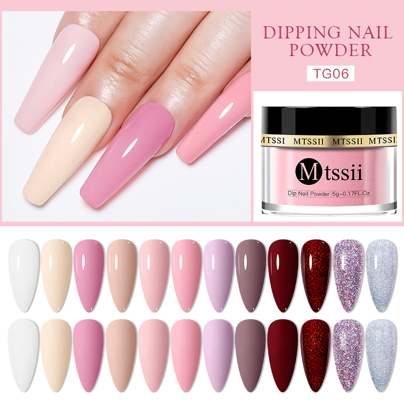 Mtssii-ヌードとピンクのキラキラネイルパウダー,グラデ - Nail Art Natural Pink のレビューと価格