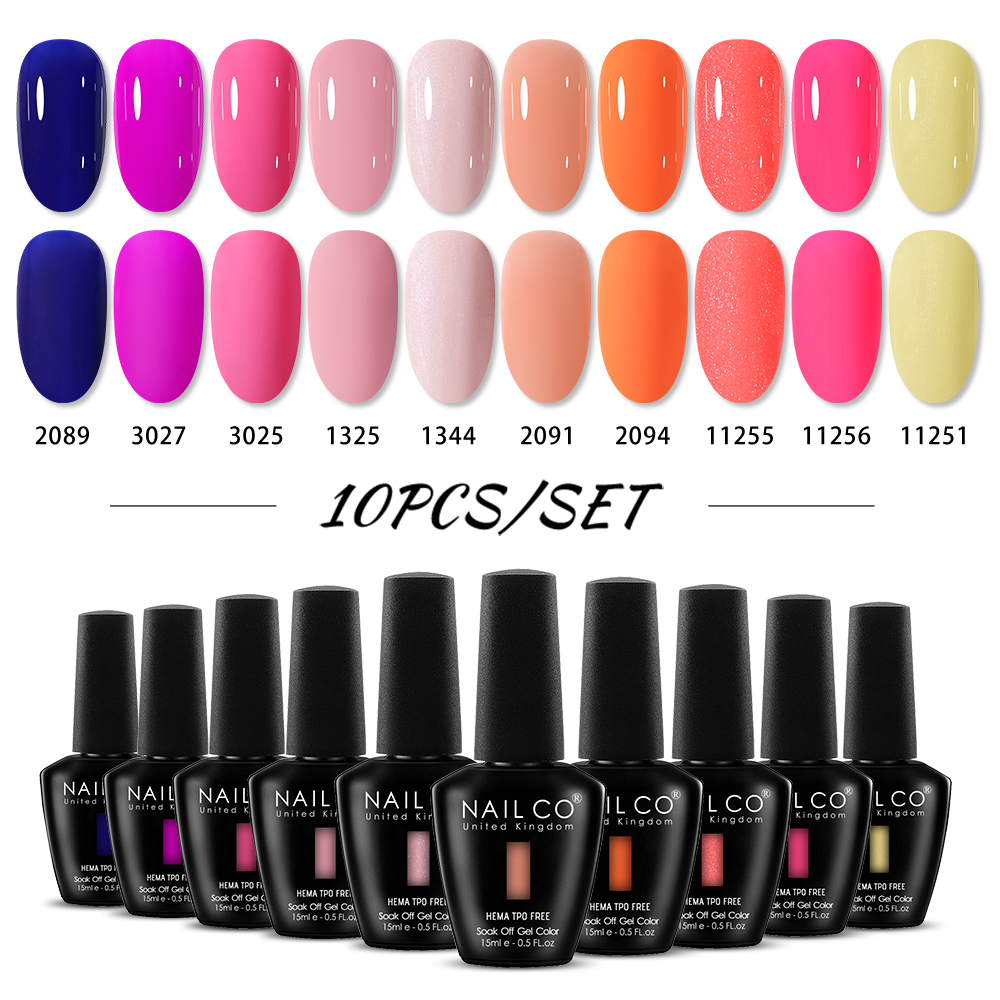 ネイルコ 15ml 10個/セット HEMA TPOフリー  - Nail Art Natural Pink のレビューと価格