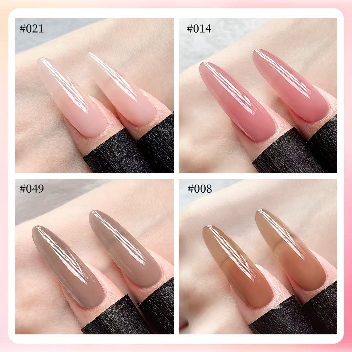 XEIJAYI 4 色ゼリージェルマニキュアセット 15 ミ - Nail Art Natural Pink のレビューと価格
