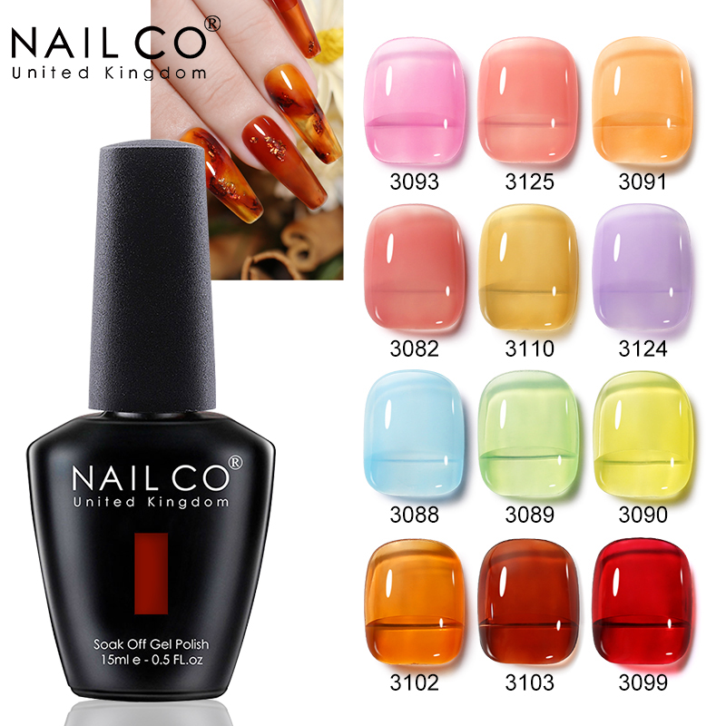 ネイルコ ジェリージェルネイルポリッシュ 透明ニス 44色  - Nail Art Natural Pink のレビューと価格