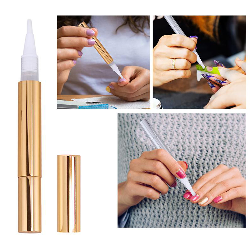空のマニキュアペン,ブラシ,ゴールドのツイストペン,キューテ - Cuticle Oil Pen のレビューと価格