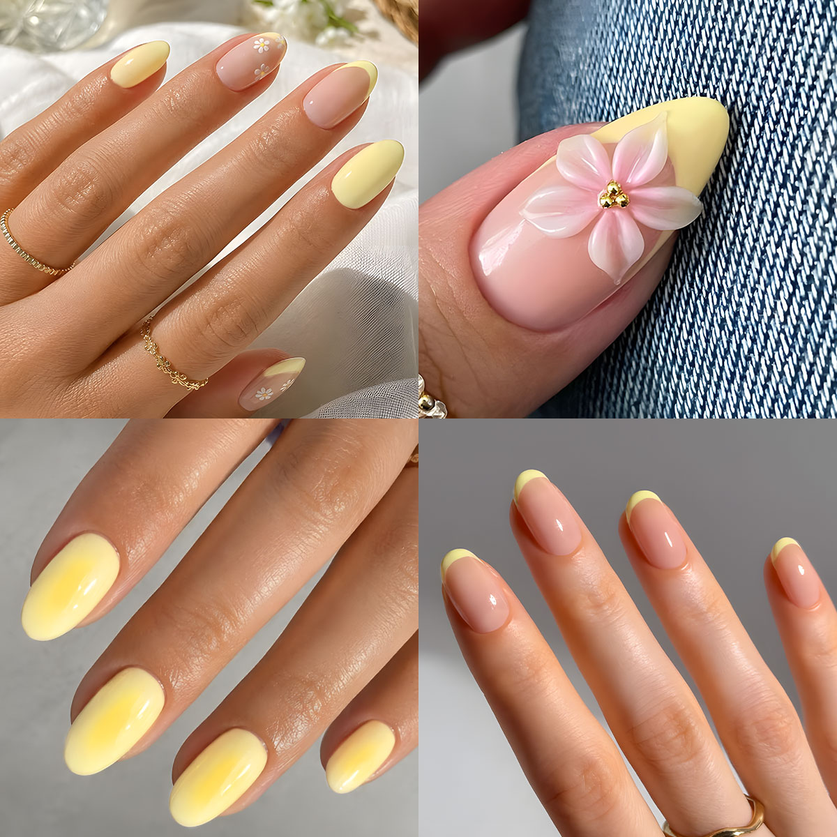 VOKY 4ピースヌードピンククリームイエロージェルネイルポ - Nail Art Natural Pink のレビューと価格