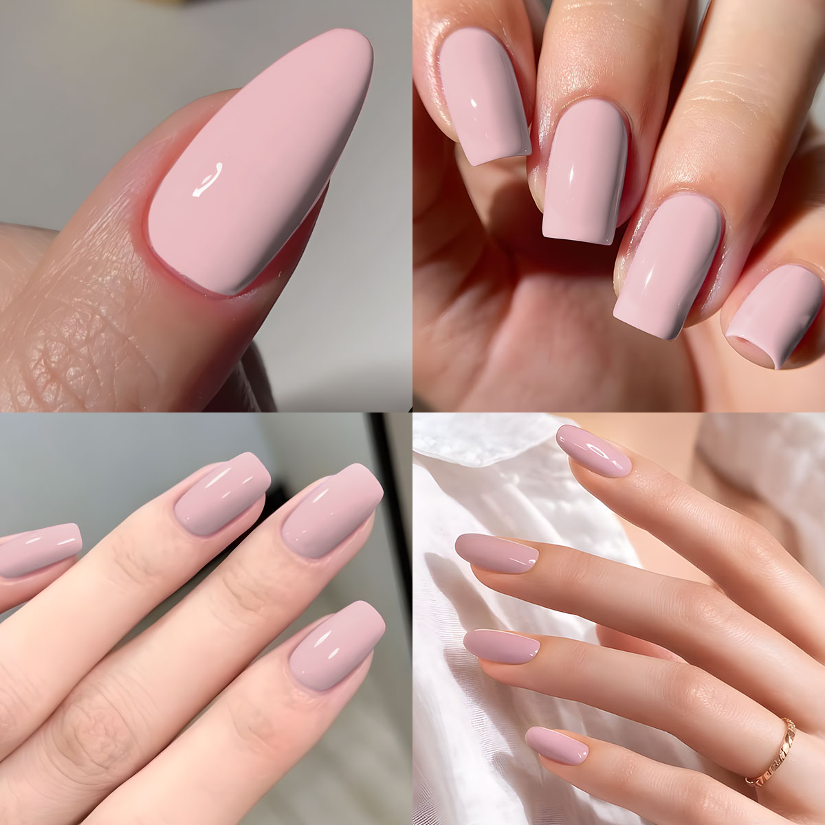 VOKY 4ピースヌードピンククリームイエロージェルネイルポ - Nail Art Natural Pink のレビューと価格